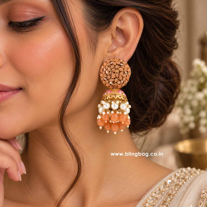 Brown Daliha Jhumkis - EOSS