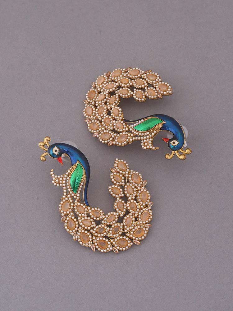 Brown Mayura Ethnic Earrings
