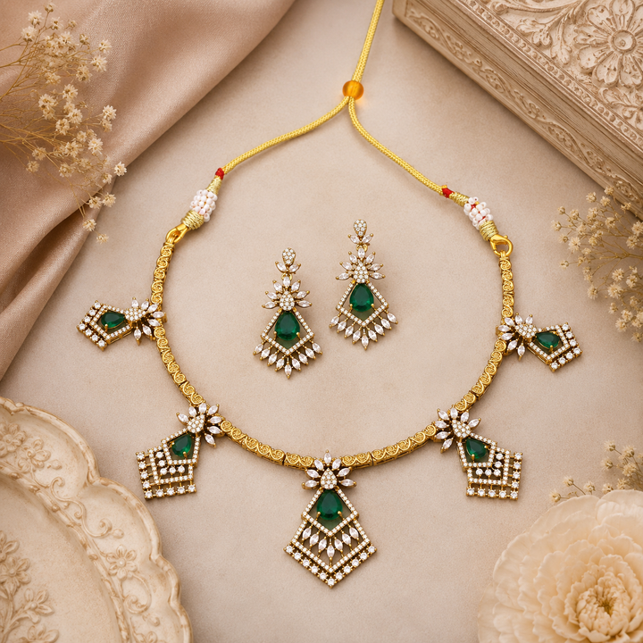 Emerald Solenne Victorian Jewellery Set - New Arrival