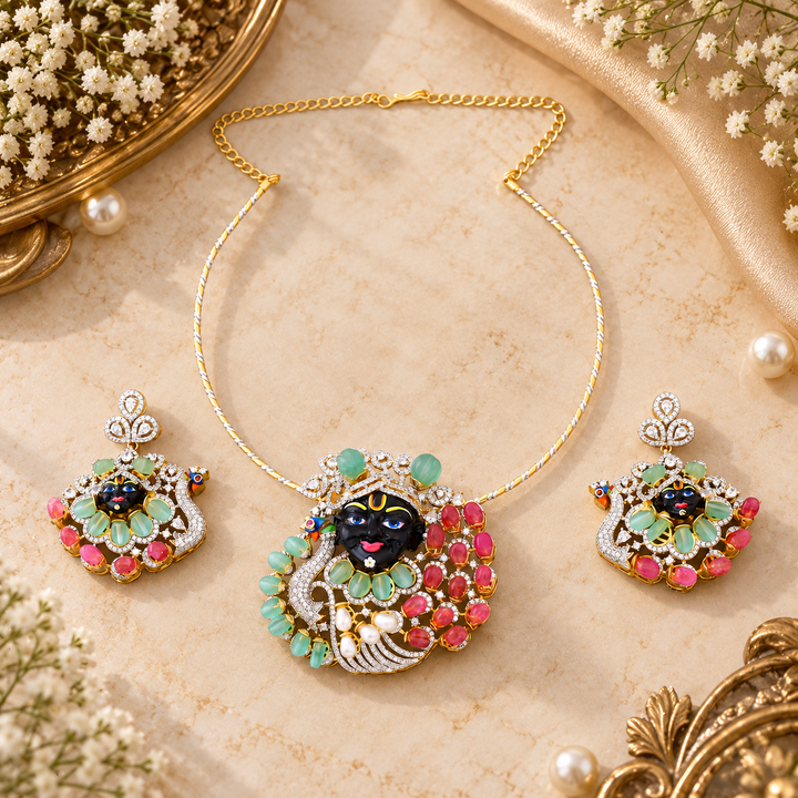 Multicolor Gopala Pendant Set