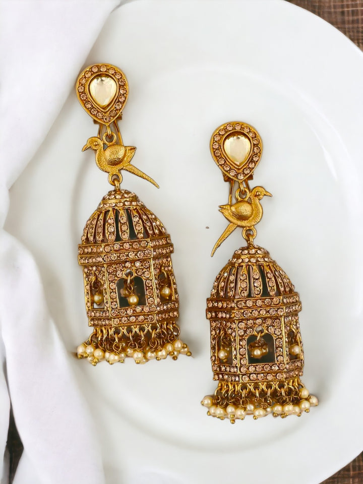 Copper Cage Jhumkis