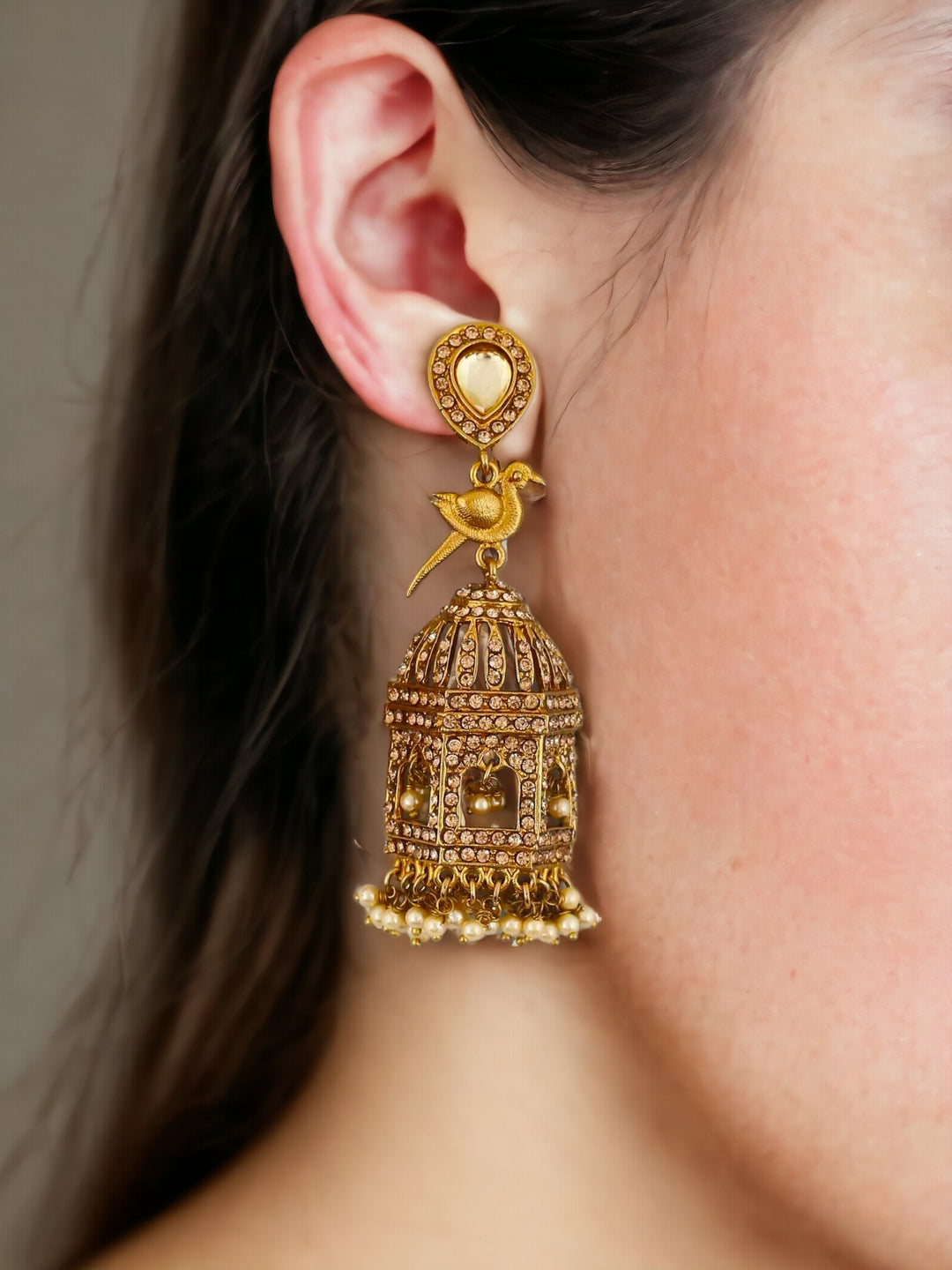 Copper Cage Jhumkis
