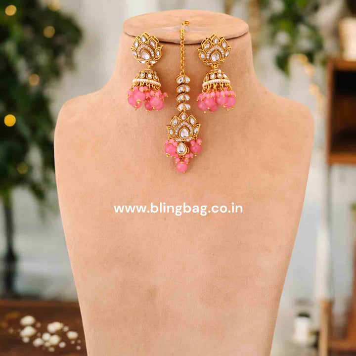 Coral Aashi Kundan Jewellery Set