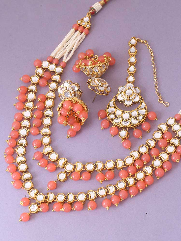 Coral Ashwarya Jewellery Set