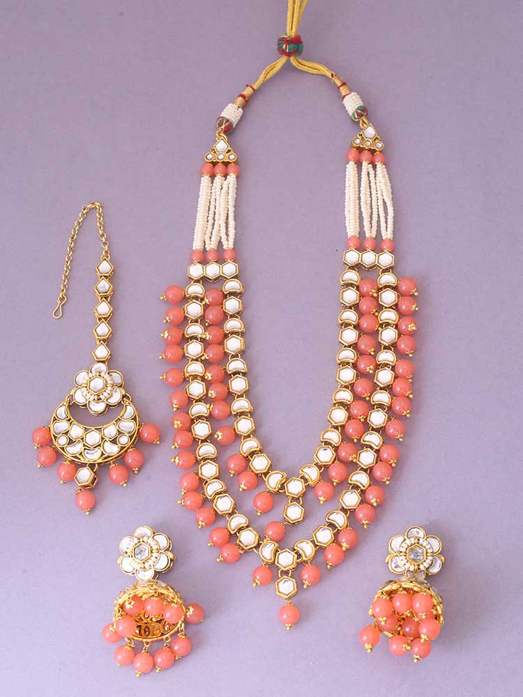 Coral Ashwarya Jewellery Set