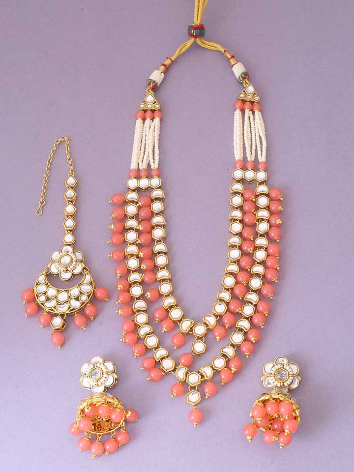 Coral Ashwarya Jewellery Set