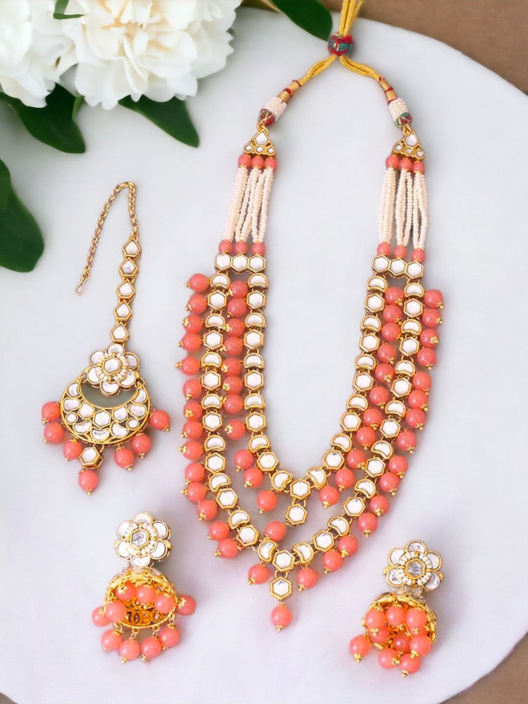 Coral Ashwarya Jewellery Set
