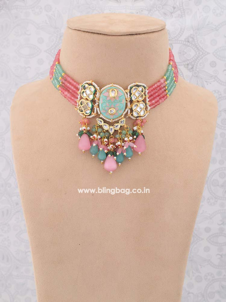 Coral Eeshika Jewellery Set