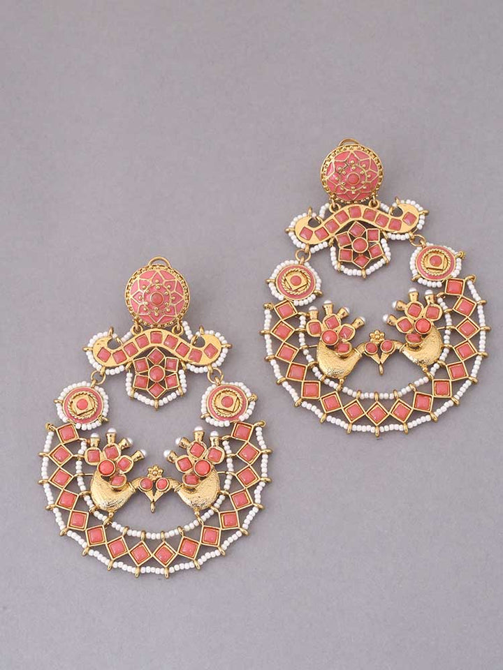 Coral Mohita Ethnic Chandbalis - EOSS