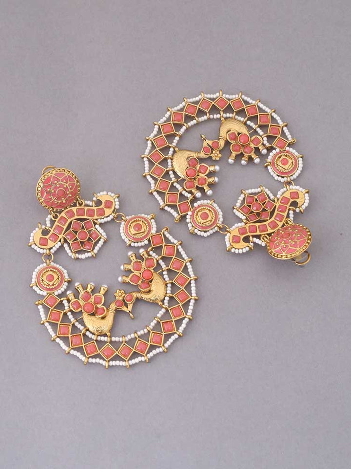 Coral Mohita Ethnic Chandbalis - EOSS