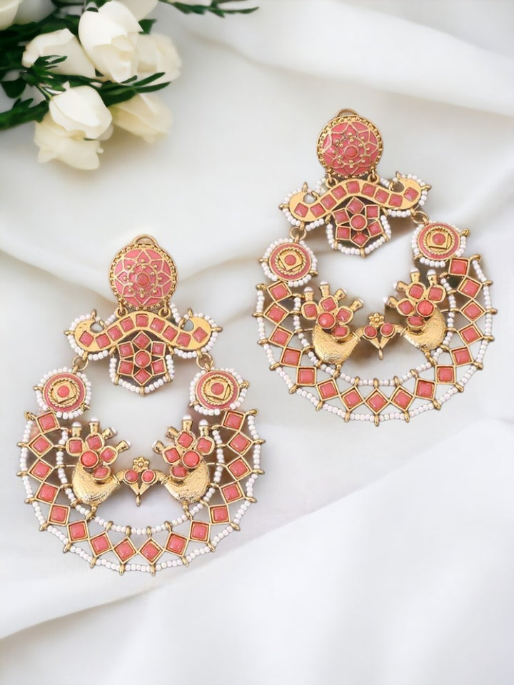 Coral Mohita Ethnic Chandbalis - EOSS