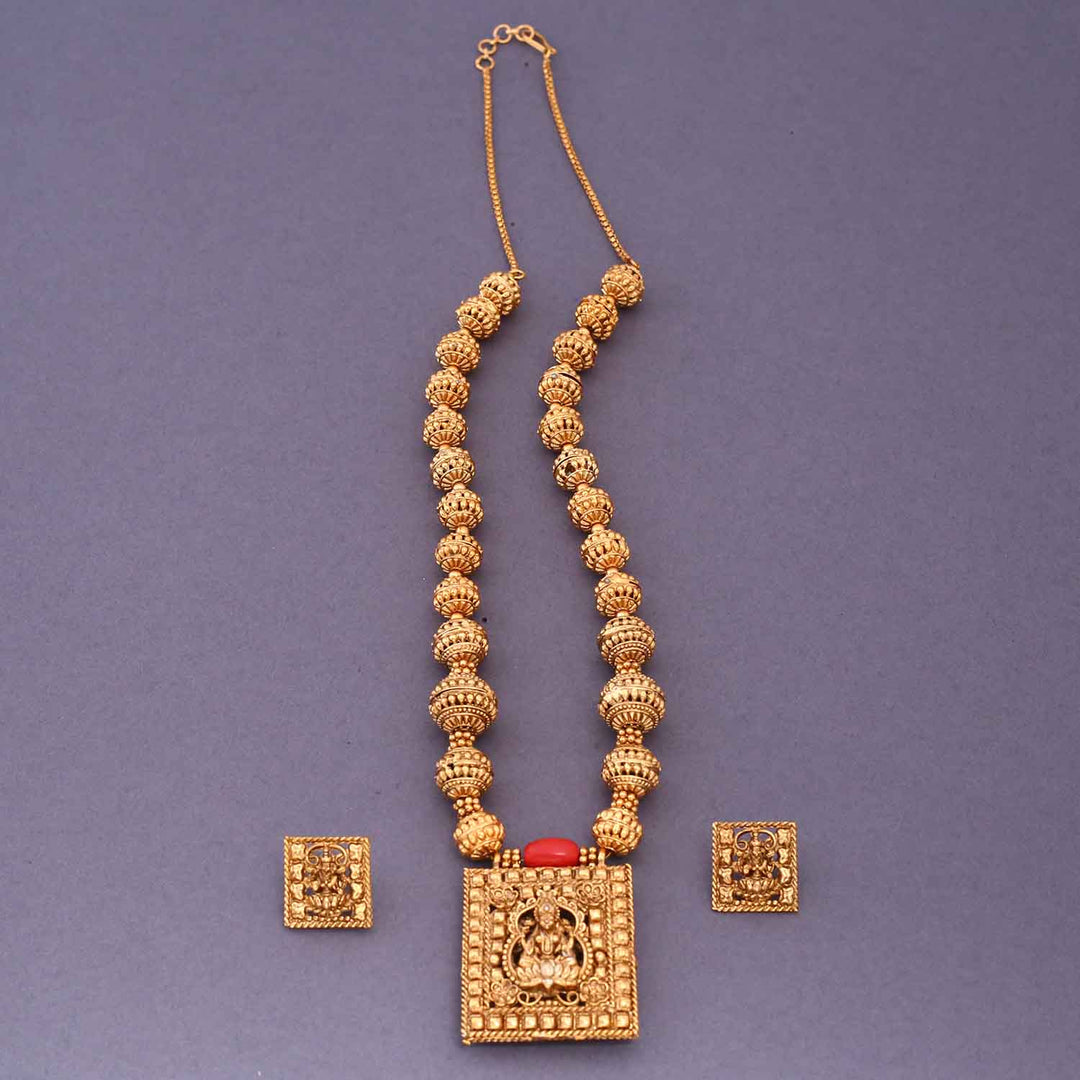 Dharmada Reversible Temple Jewellery Set- New Arrival