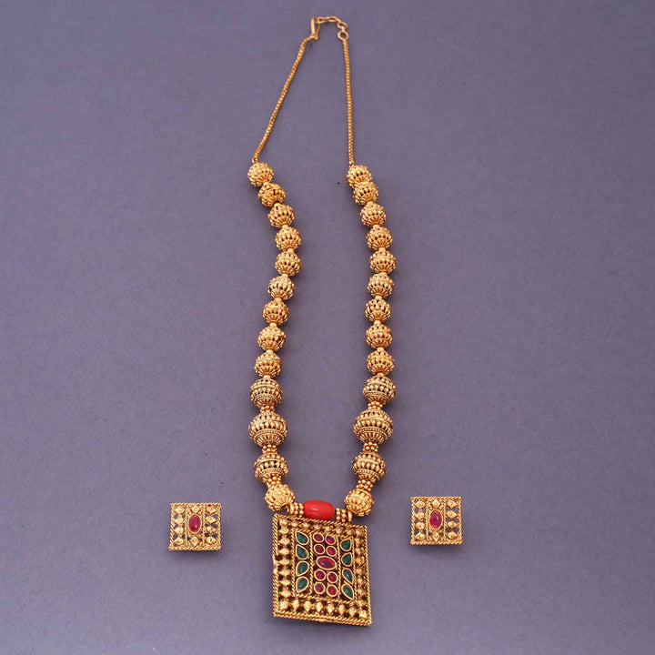 Dharmada Reversible Temple Jewellery Set- New Arrival