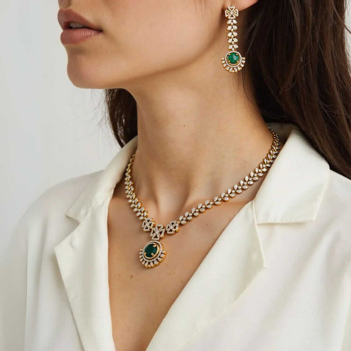 Emerald Aamiya Victorian Jewellery Set - New Arrival