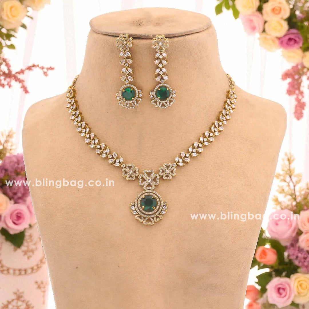 Emerald Aamiya Victorian Jewellery Set - New Arrival
