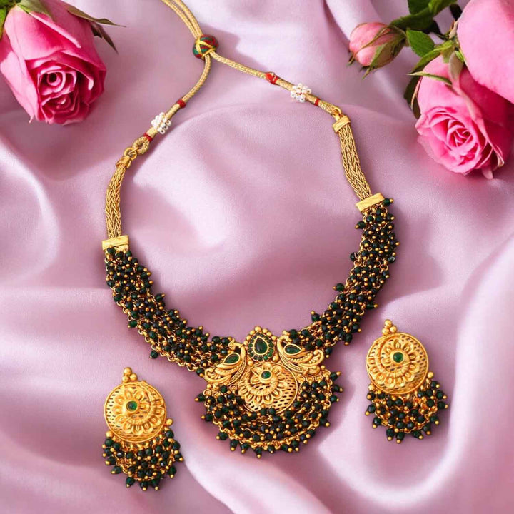 Emerald Aashara Antique Jewellery Set- New Arrival