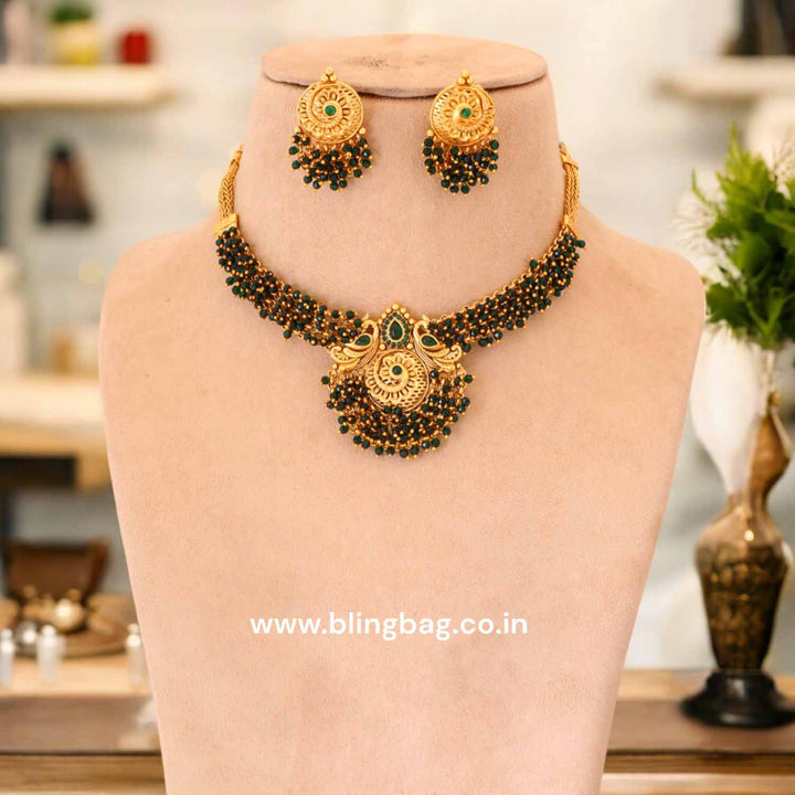 Emerald Aashara Antique Jewellery Set- New Arrival