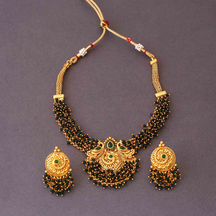 Emerald Aashara Antique Jewellery Set- New Arrival