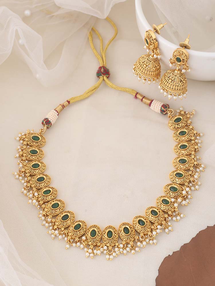 Emerald Aashini Jewellery Set