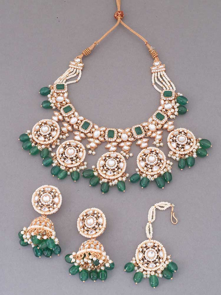 Emerald Abhra Jewellery Set