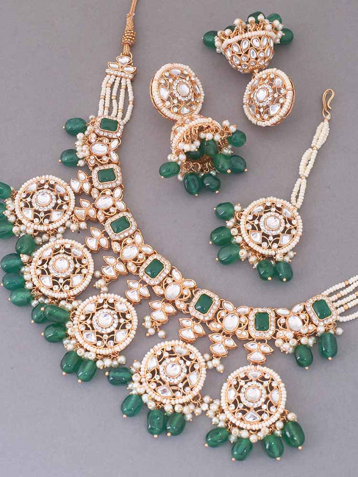 Emerald Abhra Jewellery Set