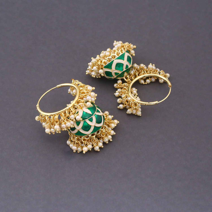 Emerald Abruti Jhumkis