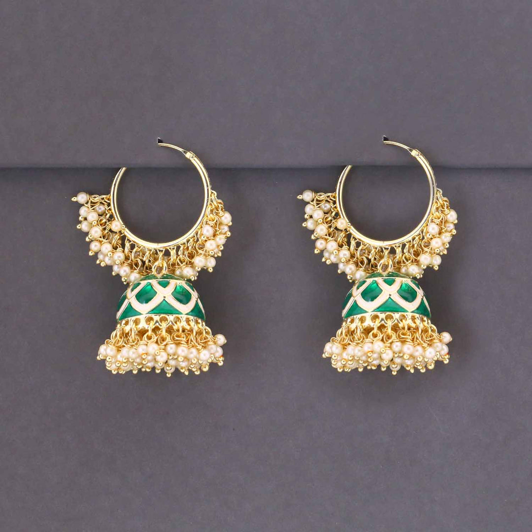 Emerald Abruti Jhumkis