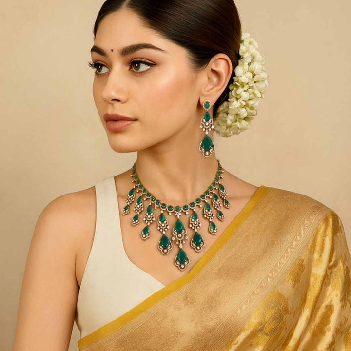 Emerald Aderes Victorian Jewellery Set - New Arrival