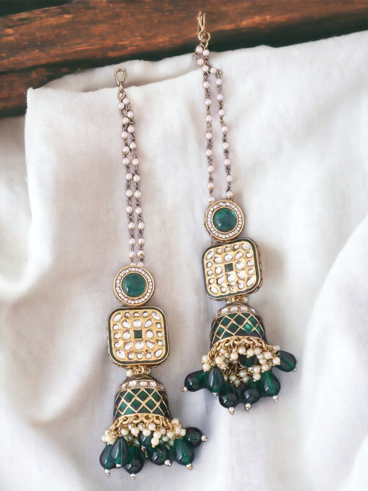 Emerald Aditi Sahara Jhumkis
