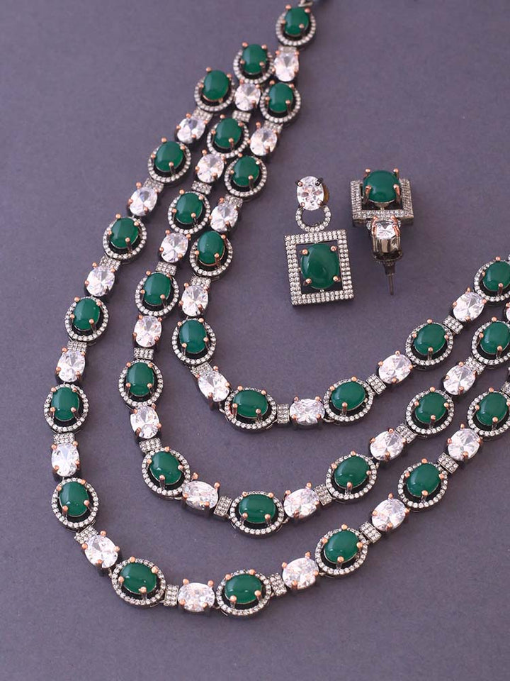 Emerald Adriene Zirconia Jewellery Set