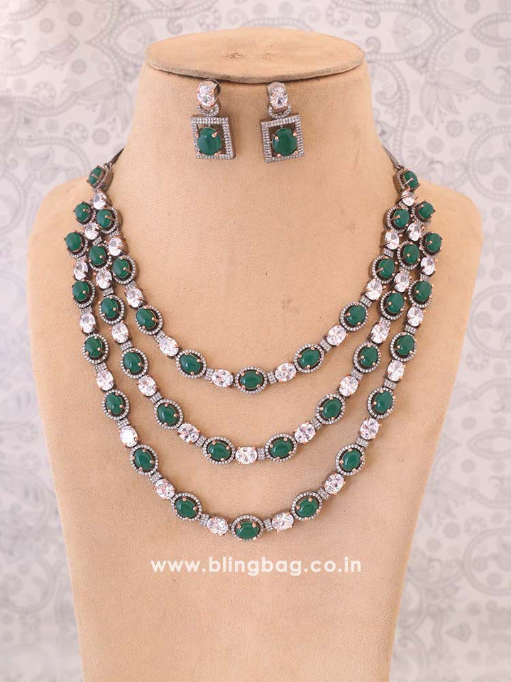 Emerald Adriene Zirconia Jewellery Set
