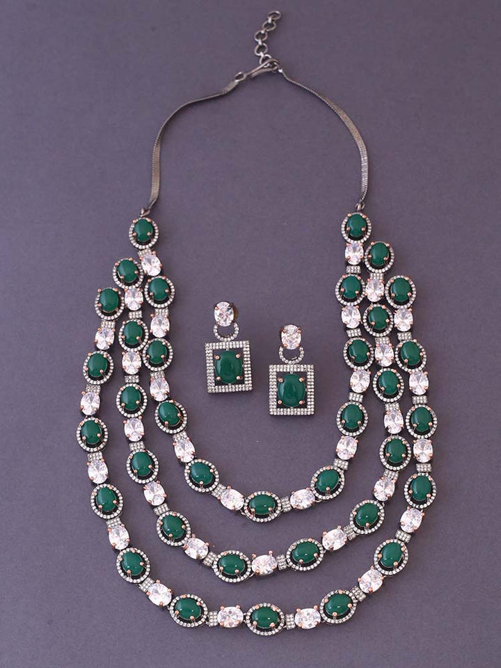 Emerald Adriene Zirconia Jewellery Set