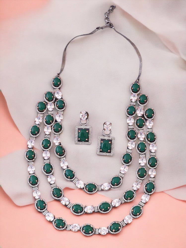 Emerald Adriene Zirconia Jewellery Set