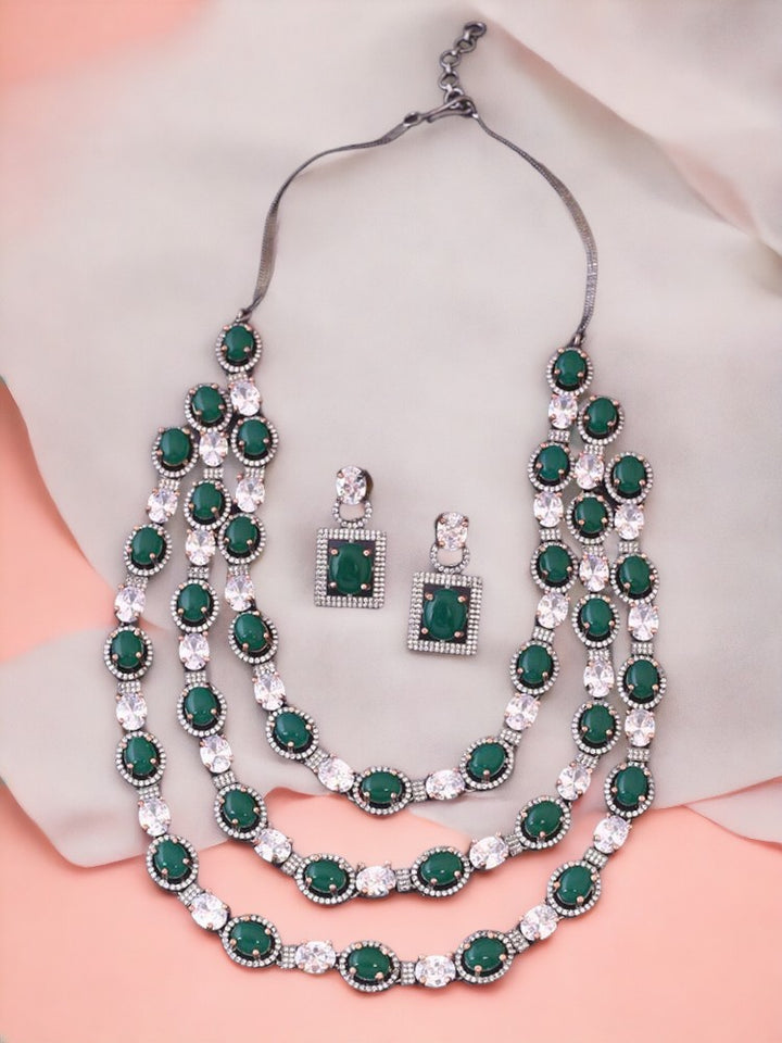 Emerald Adriene Zirconia Jewellery Set