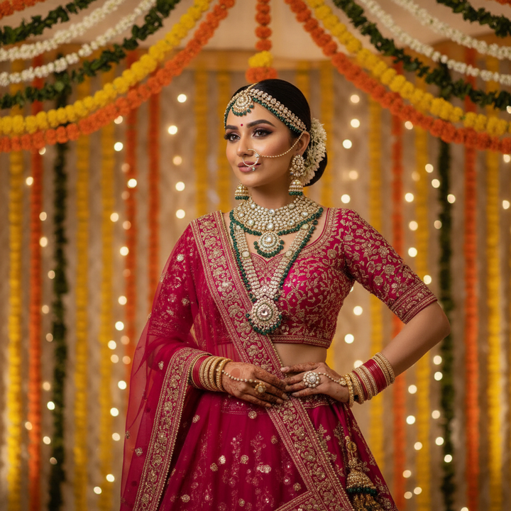 Emerald Aishwarya Bridal Jewellery Set