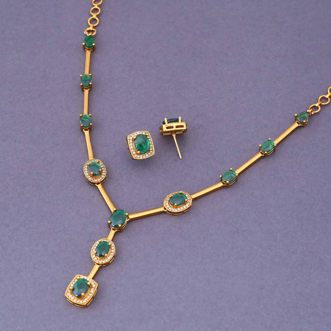 Emerald Aithra Antique Jewellery Set - New Arrival