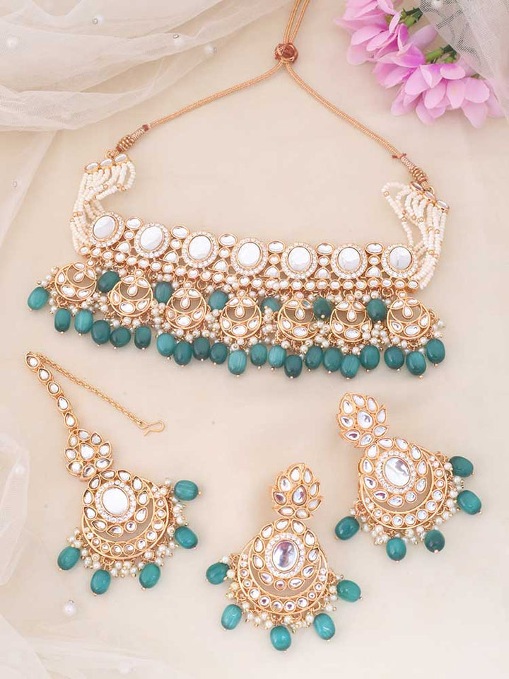 Jade Albina Kundan Jewellery Set