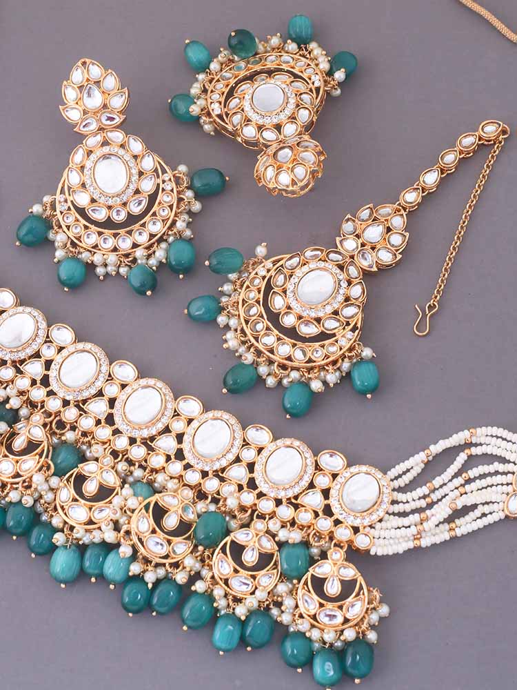 Jade Albina Kundan Jewellery Set