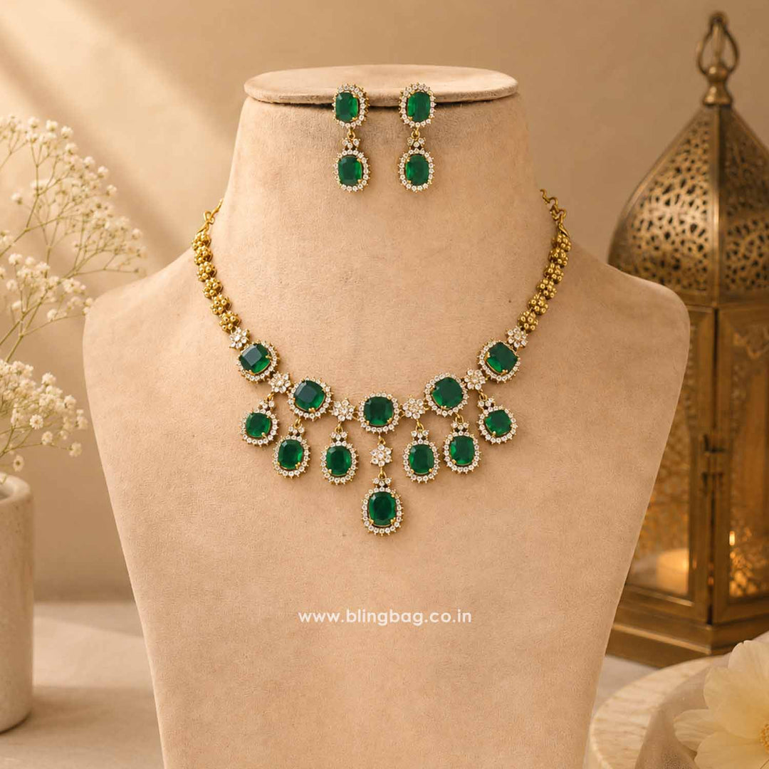 Emerald Alessiaa Victorian Jewellery Set - New Arrival
