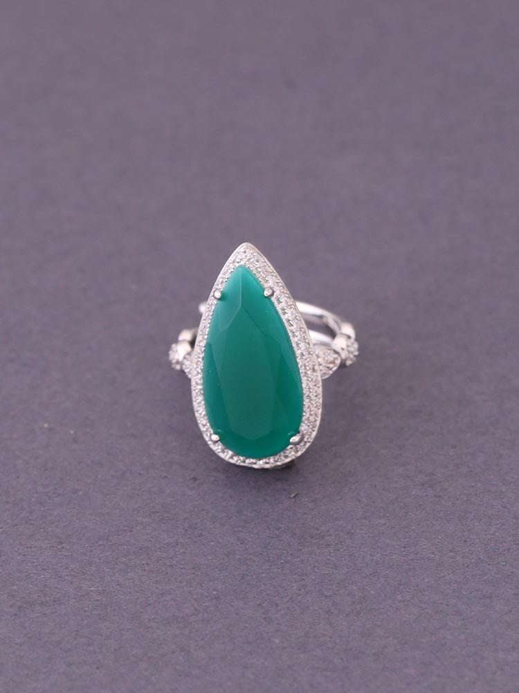 Emerald Alexandra Adjustable Ring