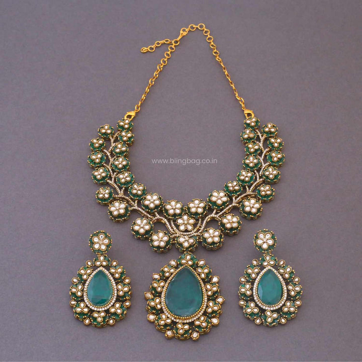 Emerald Alicerose Victorian Jewellery Set