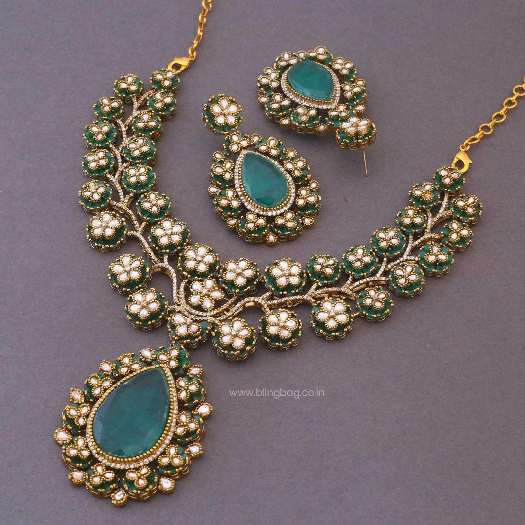 Emerald Alicerose Victorian Jewellery Set
