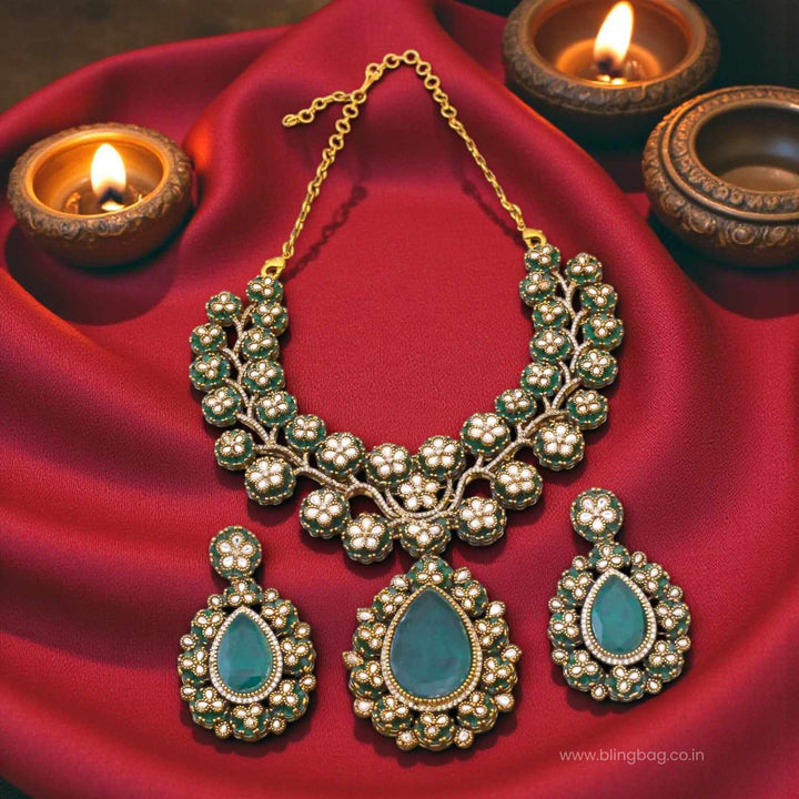 Emerald Alicerose Victorian Jewellery Set