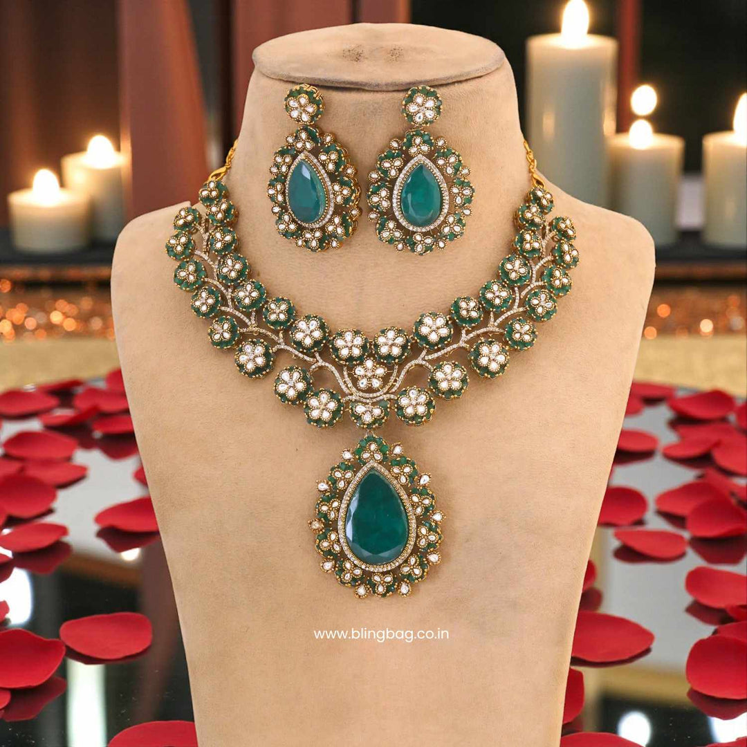 Emerald Alicerose Victorian Jewellery Set