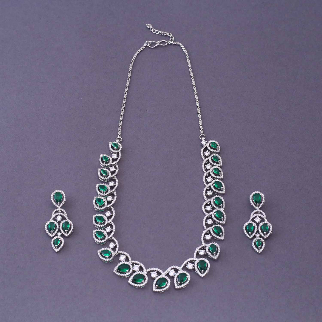Emerald Alisha Zirconia Jewellery Set