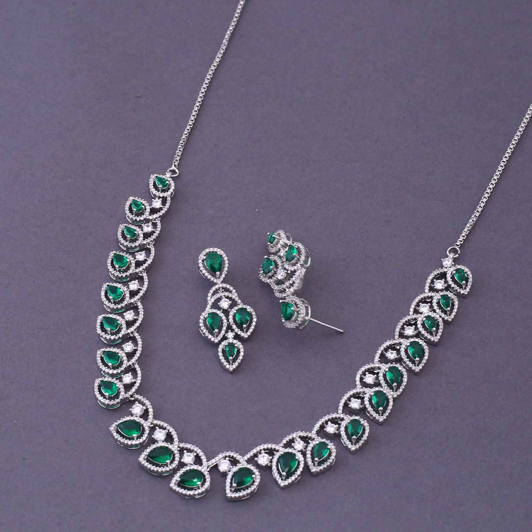 Emerald Alisha Zirconia Jewellery Set