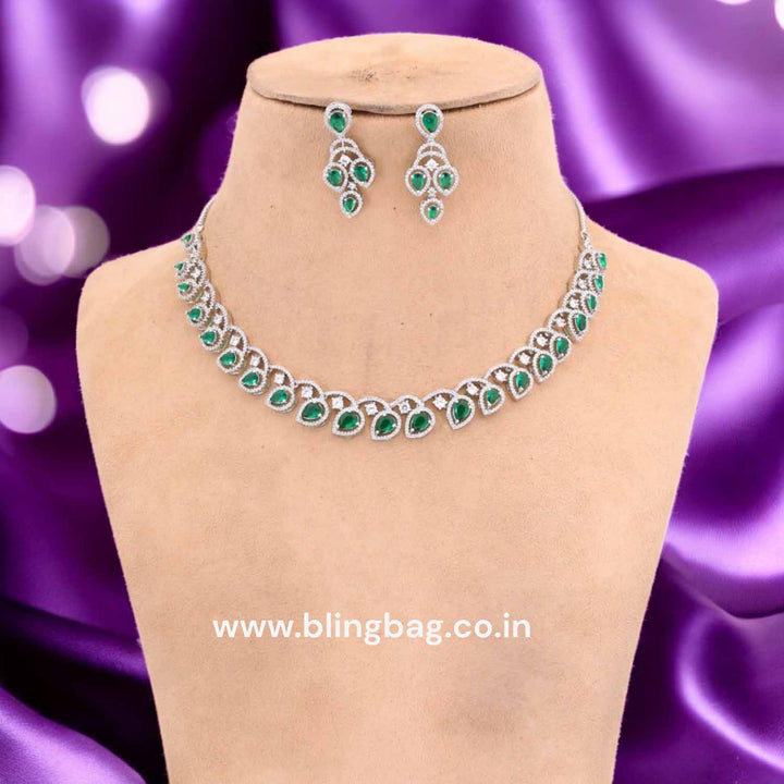Emerald Alisha Zirconia Jewellery Set