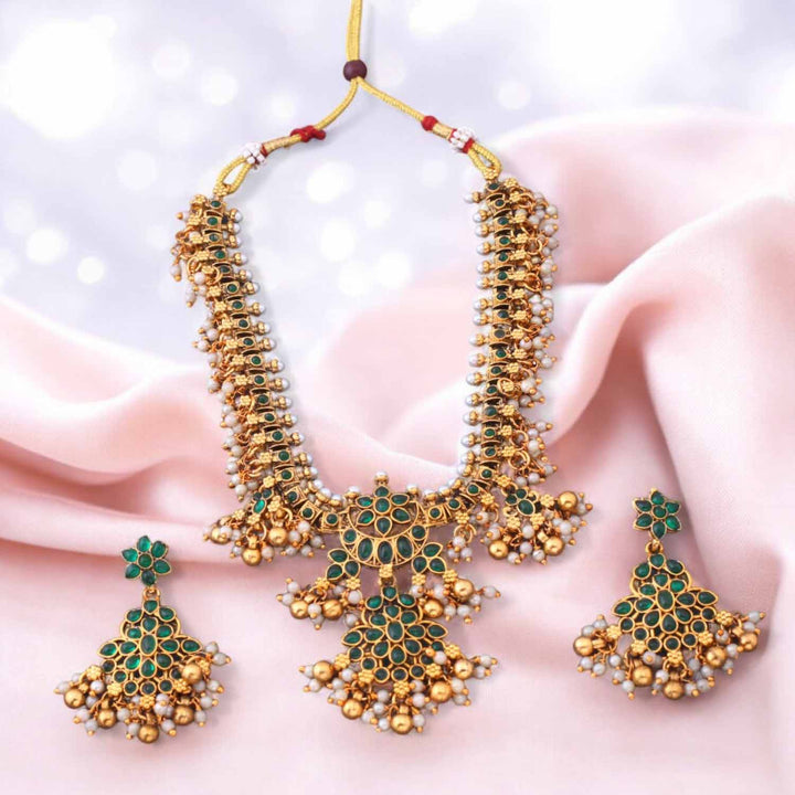 Emerald Alkavi Antique Jewellery Set-New Arrival