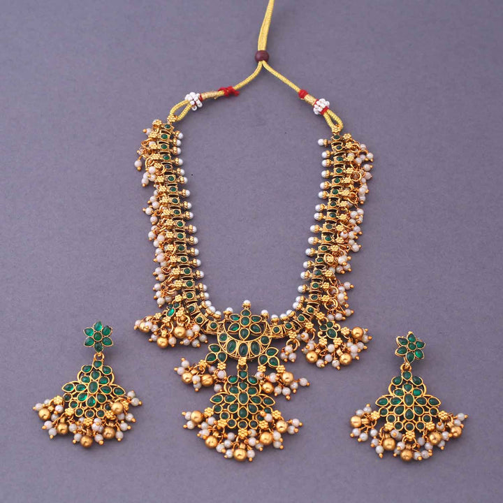 Emerald Alkavi Antique Jewellery Set-New Arrival