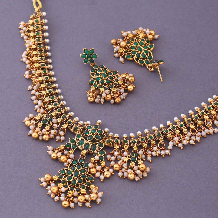 Emerald Alkavi Antique Jewellery Set-New Arrival